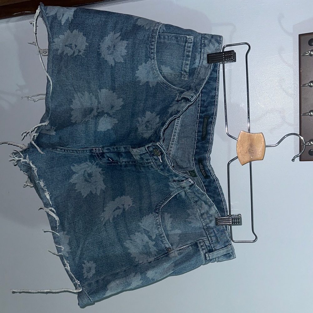 Wild Fable Floral Blue Jean Shorts